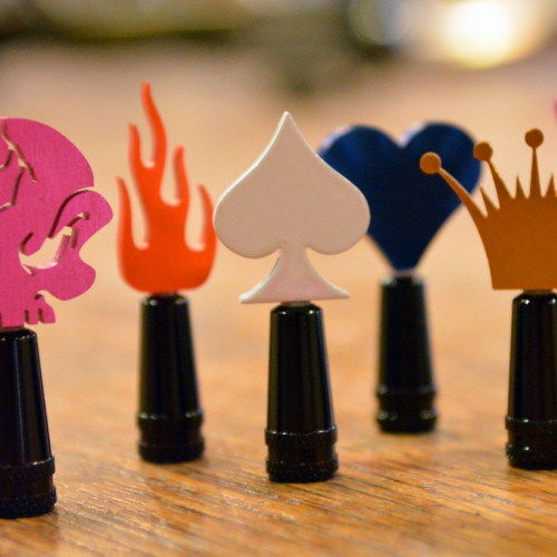 Presta valve stem spinner assortment